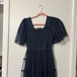 Elegant Navy Blue Maxi Dress